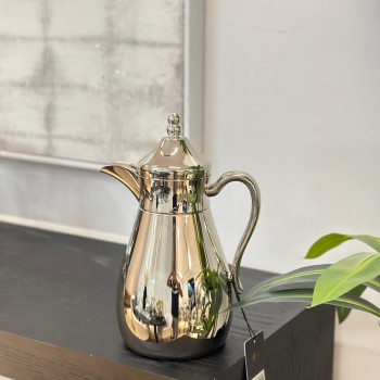 ترمس قمر استيل *فضي كروم زجاج 700مل  