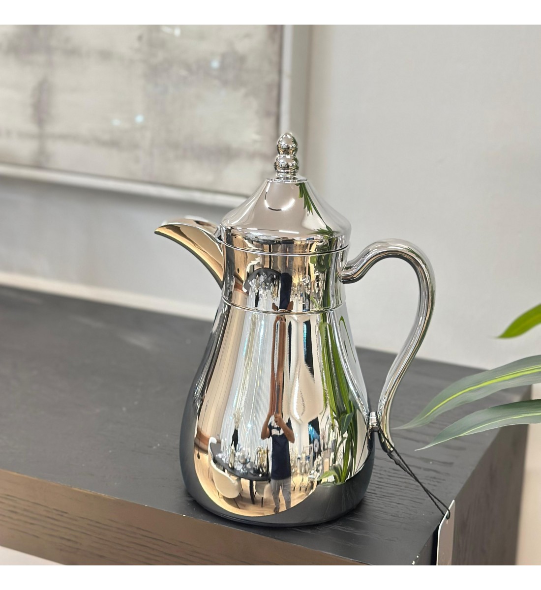 ترمس قمر استيل *فضي زجاج 350مل 