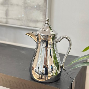 ترمس قمر استيل *فضي زجاج 350مل 