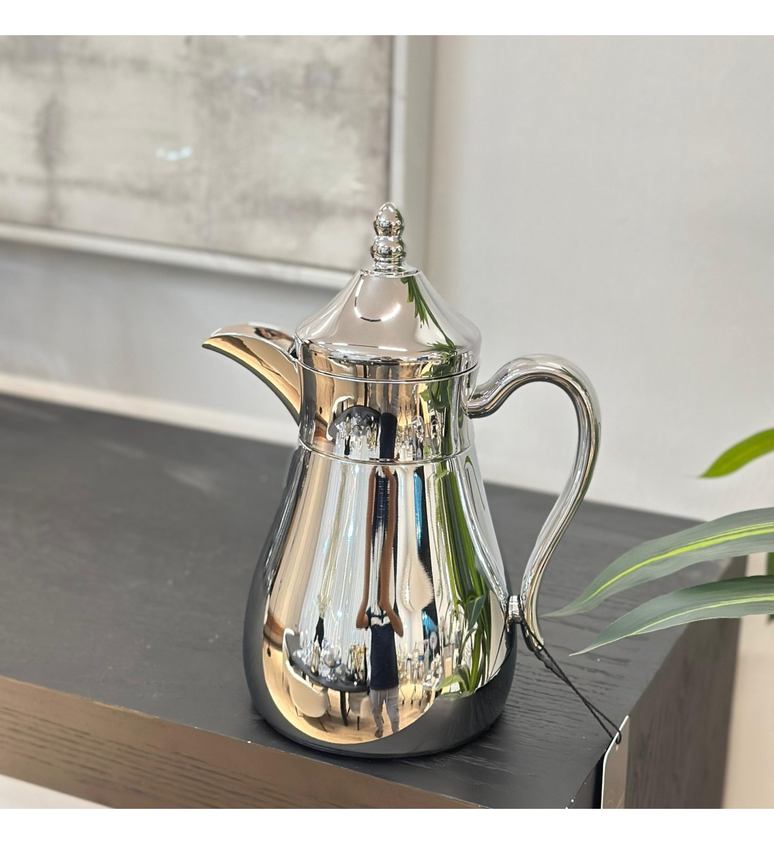 ترمس قمر استيل *فضي زجاج 350مل 