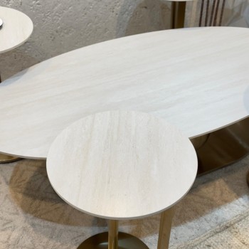 طقم طاولات  تقديم  سيراميك وسط 4+1