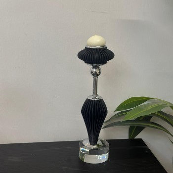 شمعدان اكرلك اسود تصميم انيق31×5×5سم 