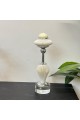 شمعدان اكرلك ابيض تصميم انيق30×5×5سم 