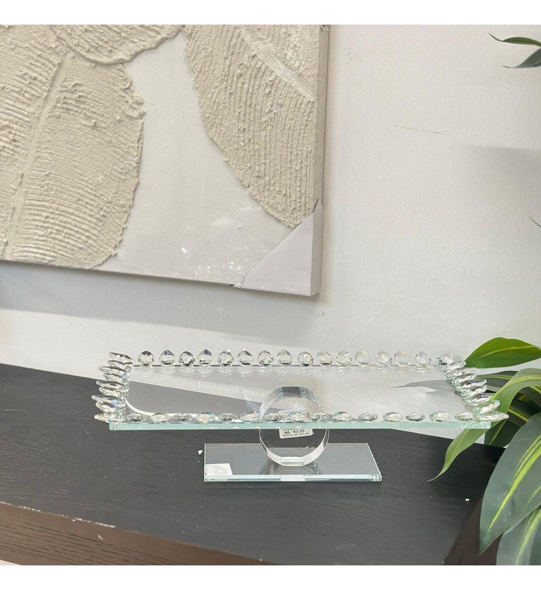 صحن تقديم بتميز فاخر وانيق زجاج شفاف 44×24×10سم صحن تقديم بتميز فاخر وانيق زجاج شفاف 44×24×10سم