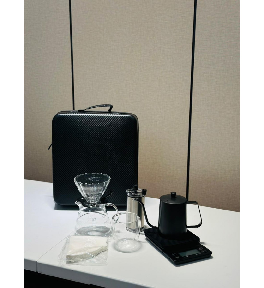 طقم تحضير القهوة المختصة المتنقل طقم تحضير القهوة المختصة المتنقل