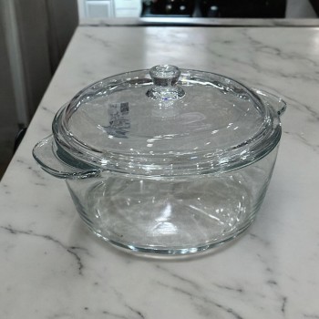 قدر زجاج بغطاء ومقبض 3.2 لتر