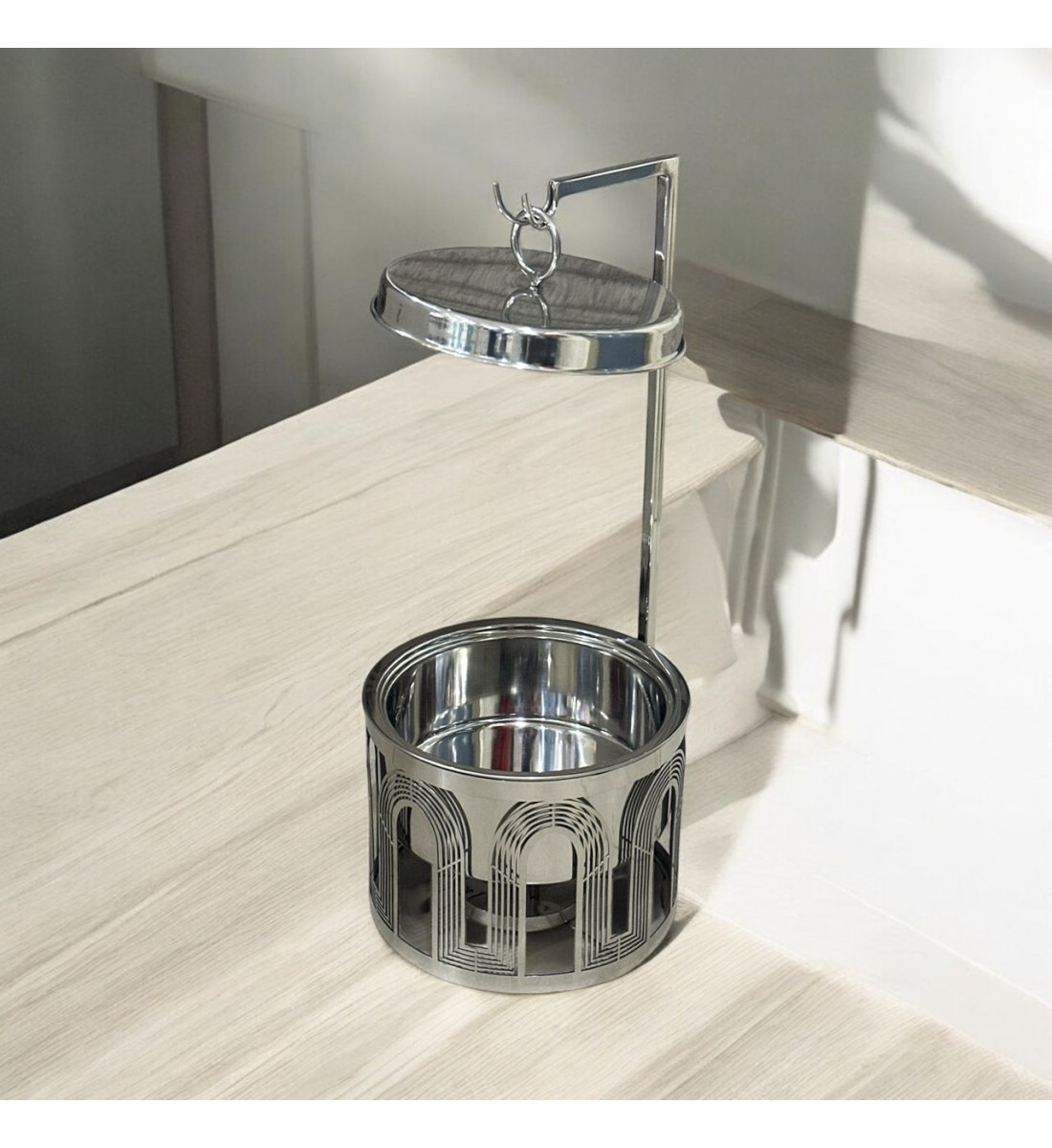 سخان طعام من الستانلس ستيل هندي غطاء استيل –2لتر سخان طعام من الستانلس ستيل هندي غطاء استيل –2لتر