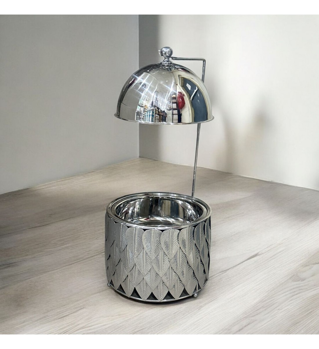 سخان طعام من الستانلس ستيل هندي غطاء استيل –4لتر    