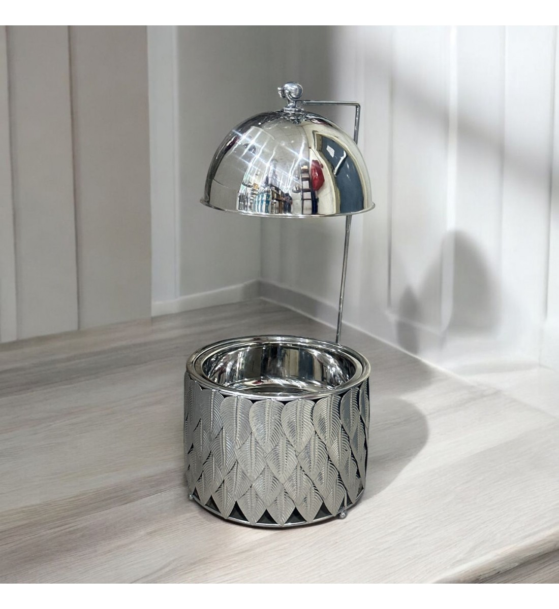 سخان طعام من الستانلس ستيل هندي غطاء استيل –4لتر    