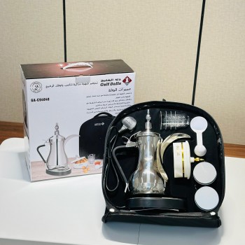 دلة الخليج – طقم القهوة المتكامل للسفر والضيافة الفاخرة ☕️