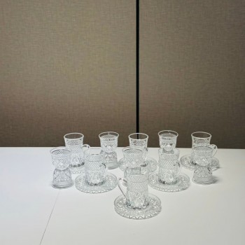 طقم كاسات وفناجين مع الصحن 36قطعه