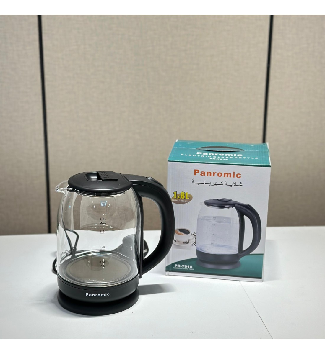 غلاية كهربائية زجاجية من Panromic – أناقة الأداء وسرعة الغليان!1.8لتر