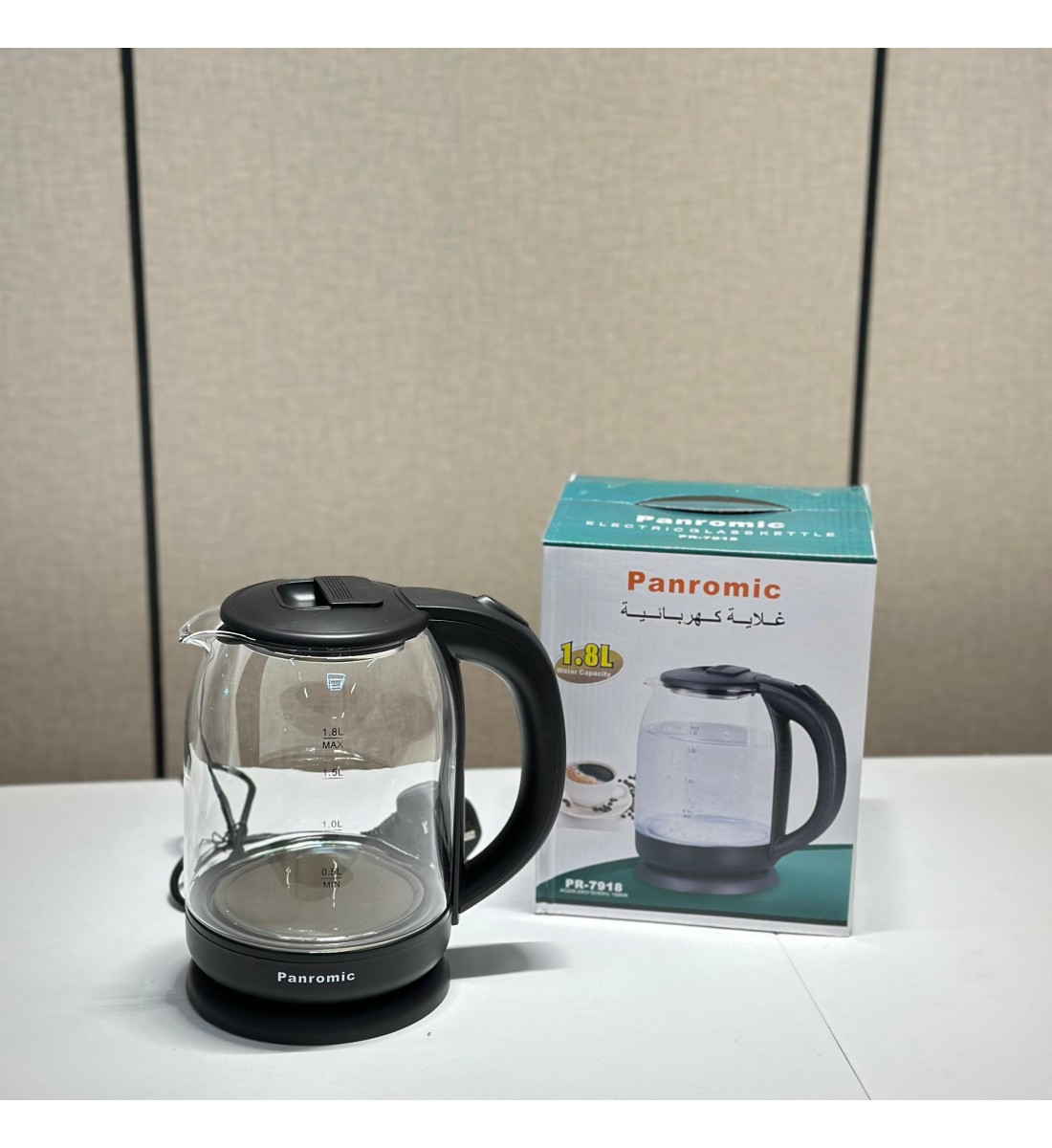 غلاية كهربائية زجاجية من Panromic – أناقة الأداء وسرعة الغليان!1.8لتر
