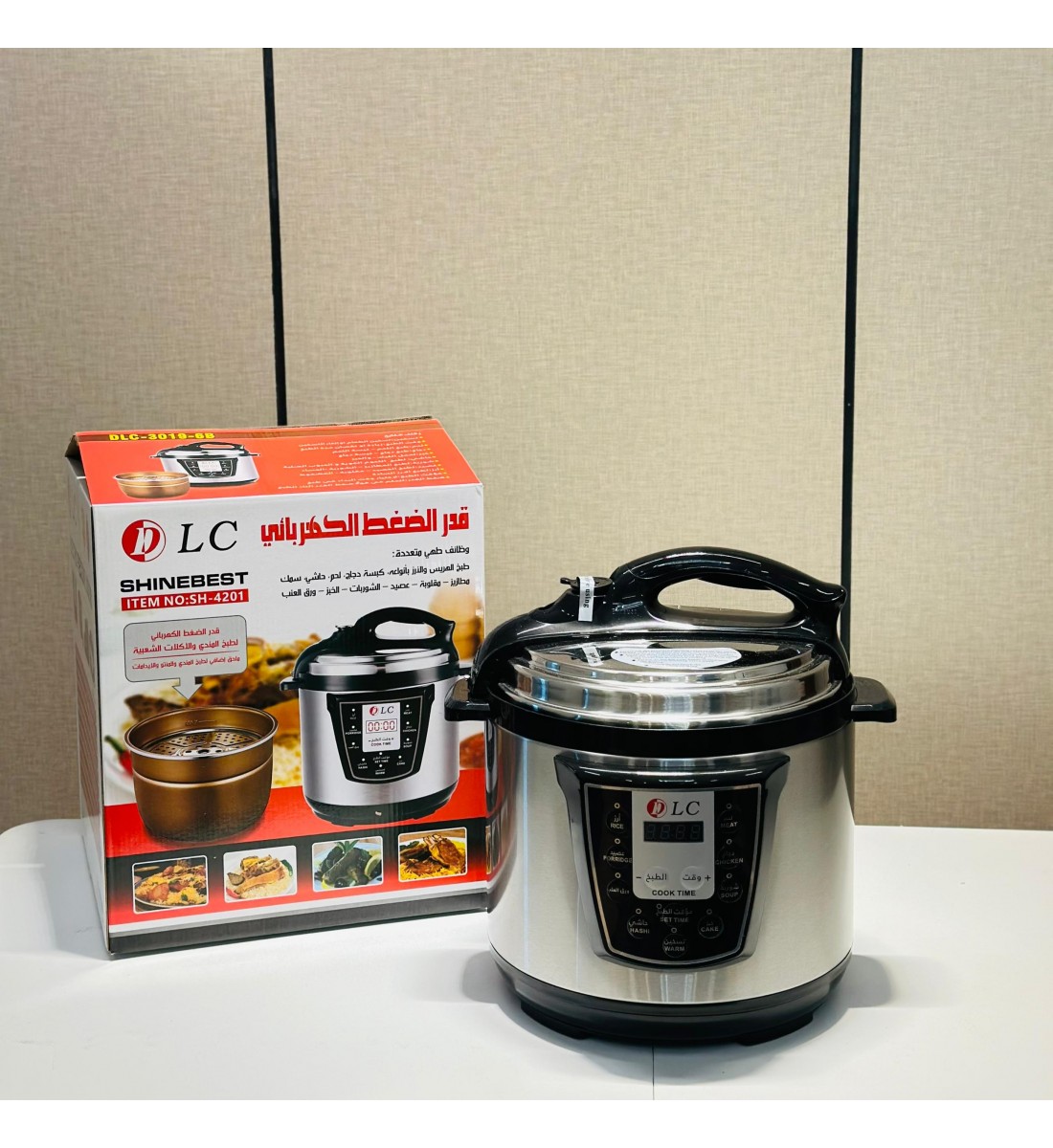 قدر ضغط كهربائي 6 لتر 1000 وات SH-4201 أسود/ فضي قدر ضغط كهربائي 6 لتر 1000 وات SH-4201 أسود/ فضي