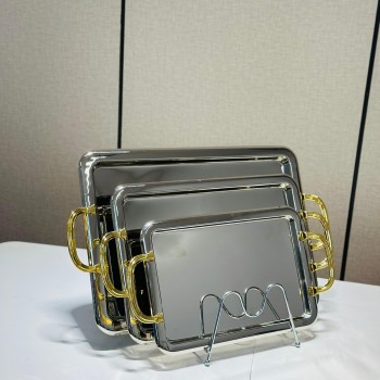  طقم صواني تقديم فاخر – أناقة تليق بضيافتك 3قطع