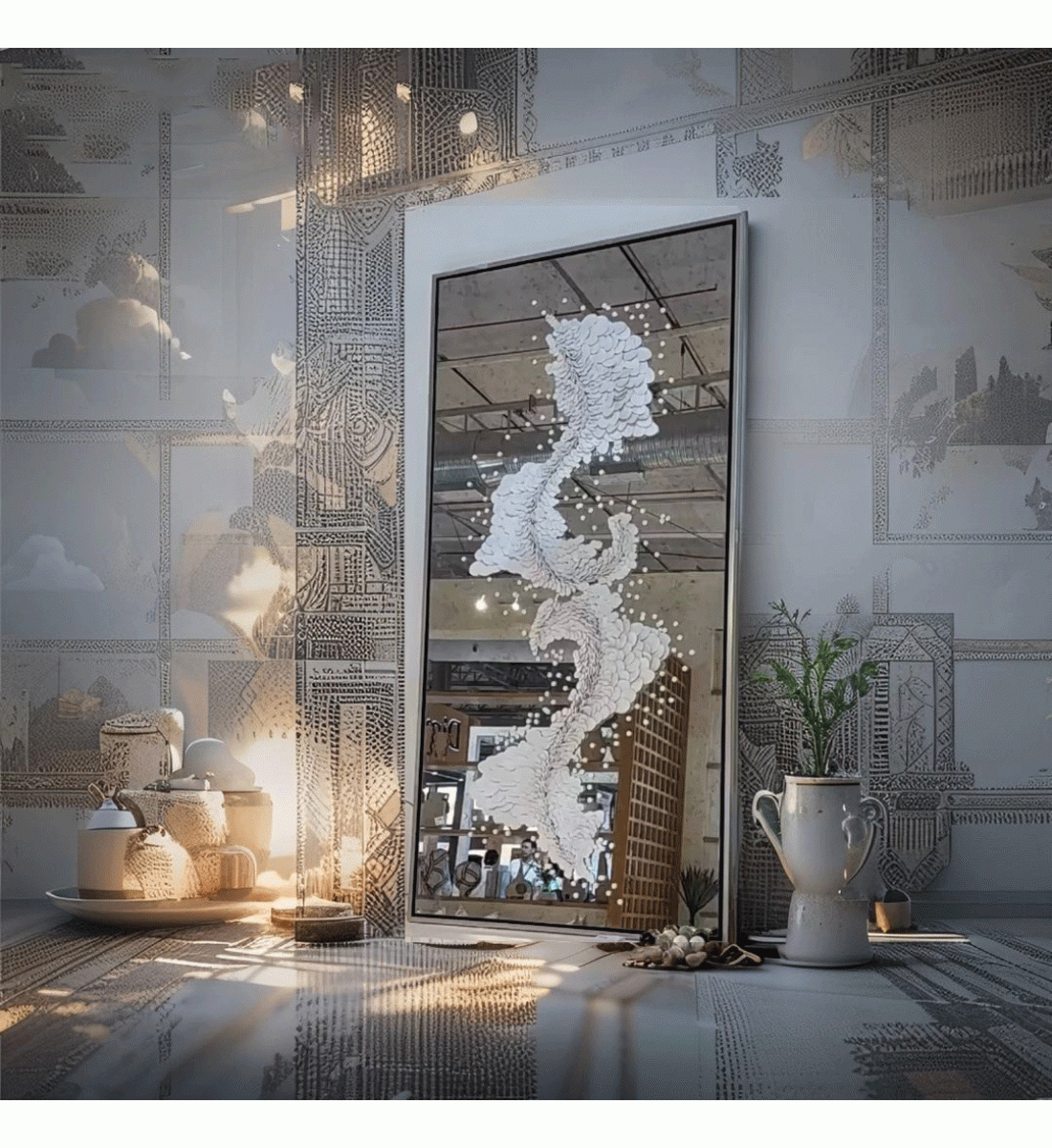 لوحات مرايات جبسية حسب الطلب (المنتج تفصيل ) لوحات مرايات جبسية حسب الطلب (المنتج تفصيل )