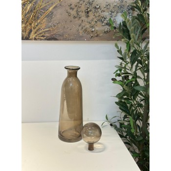 A decorative vase or bottle with an elegant artistic design that adds a touch of elegance and beauty to any corner of your home. 42 x 8 x 8 cm