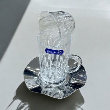 طقم كاسات وفناجين مع الصحن 18قطعه