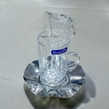 طقم كاسات وفناجين مع الصحن 18قطعه