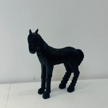 تحفة حصان لون اسود28×27×7سم 
