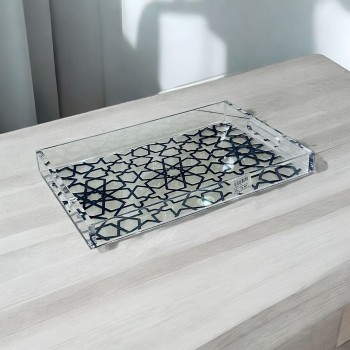 صينية تقديم اكريلك منقوش  40×27×5سم 