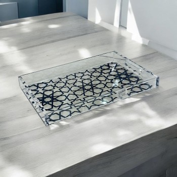 صينية تقديم اكريلك منقوش  40×27×5سم 