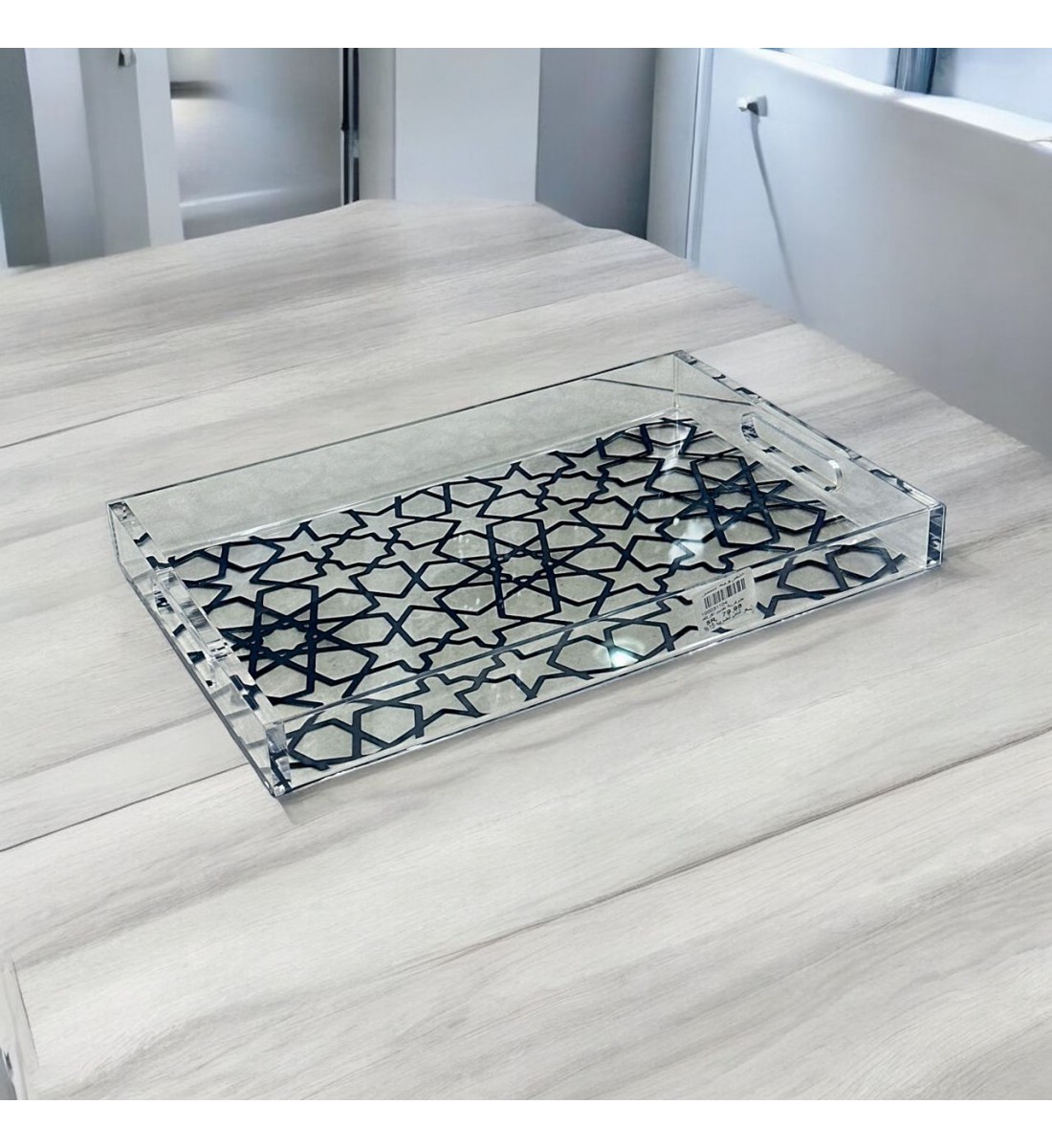 صينية تقديم اكريلك منقوش  40×27×5سم 