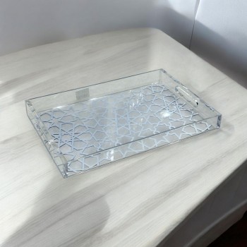 صينية تقديم اكريلك منقوش  40×27×5سم 
