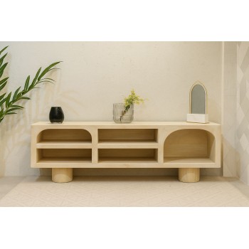  طاولة شاشة بلازما  تلفاز تصميم انيق خشب  160×35×60سم 