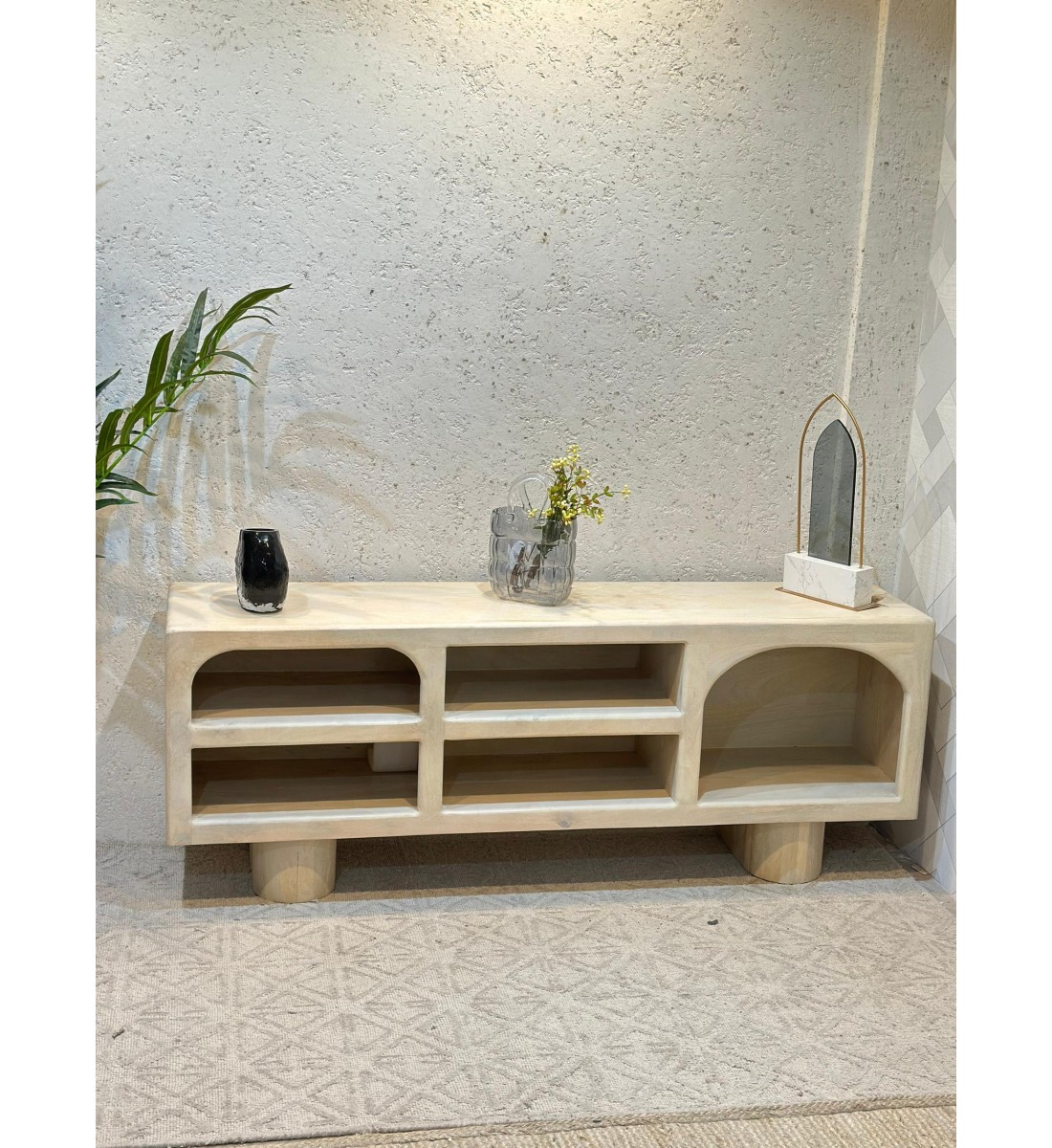  طاولة شاشة بلازما  تلفاز تصميم انيق خشب  160×35×60سم 