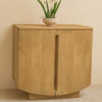 دولاب تخزين حشب بيج 80×80×40سم 