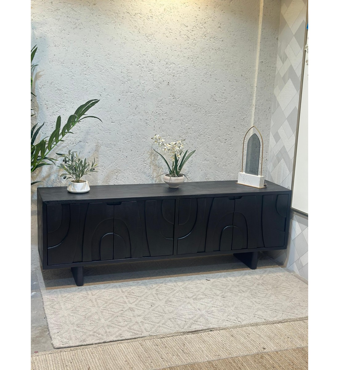  طاولة شاشة بلازما  تلفاز تصميم انيق خشب180×40×60سم 