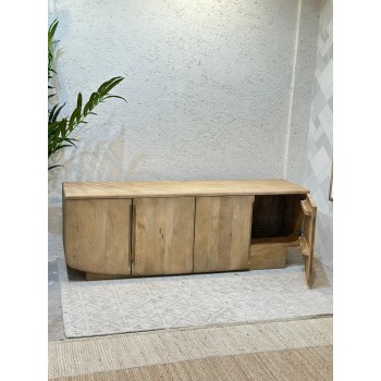 دولاب بوفيه  حشب بيج خشبي160×40×55سم 