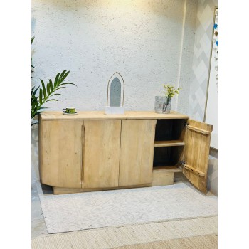 دولاب بوفيه  حشب بيج خشبي160×40×80سم 