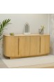 دولاب بوفيه حشب بيج خشبي160×40×80سم دولاب بوفيه حشب بيج خشبي160×40×80سم