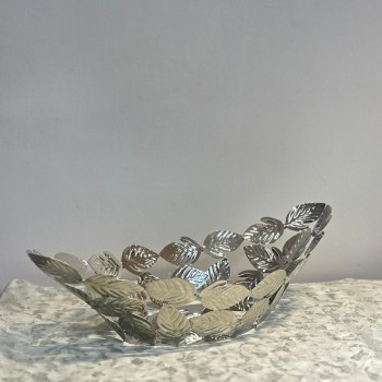 صحن تقديم استيل فاخر بتصميم عصري 47×22×14سم 