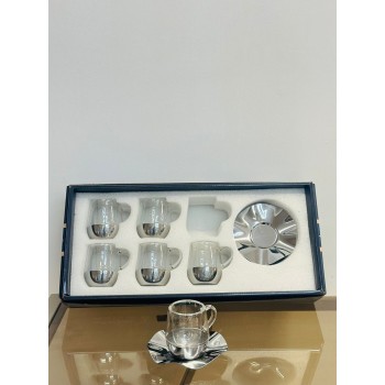 طقم كاسات مع الصحن 12قطعه