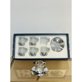 طقم كاسات مع الصحن 12قطعه