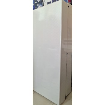 سرير خشبي بوكس ملبس قماش نفر ونص  لون ابيض 200*120*26 سم