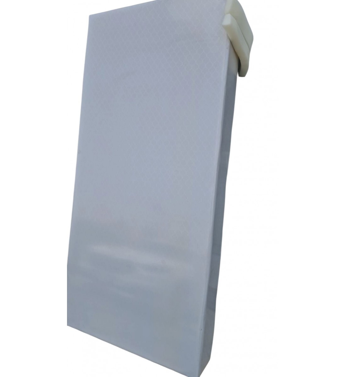 سرير خشبي بوكس ملبس قماش نفر ونص  لون ابيض 200*120*26 سم