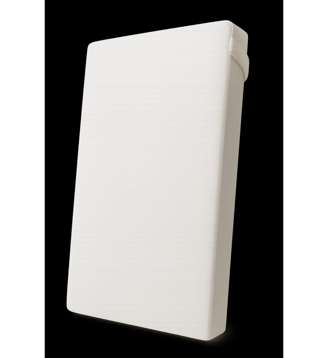 سرير خشبي بوكس ملبس قماش نفر ونص  لون ابيض 200*120*26 سم