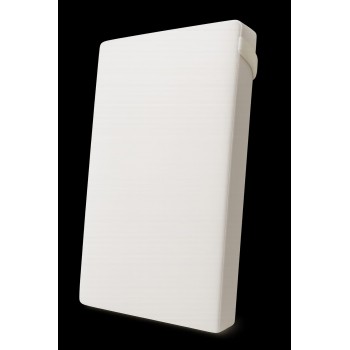 سرير خشبي بوكس ملبس قماش لون ابيض  نفر  190*90*26 سم 