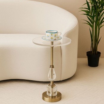  طاولة جانبية فاخرة بتصميم عصري أنيق 35×35×60سم 