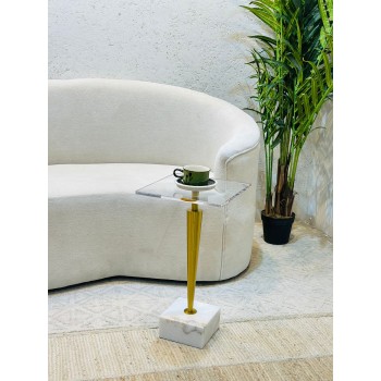  طاولة جانبية فاخرة بتصميم عصري أنيق 32×32×58سم 