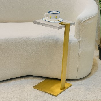  طاولة جانبية فاخرة بتصميم عصري أنيق 25×25×60سم 