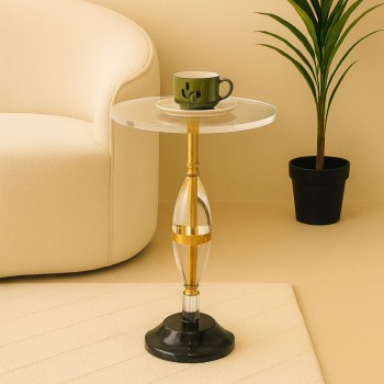  طاولة جانبية فاخرة بتصميم عصري أنيق 35×35×57سم 