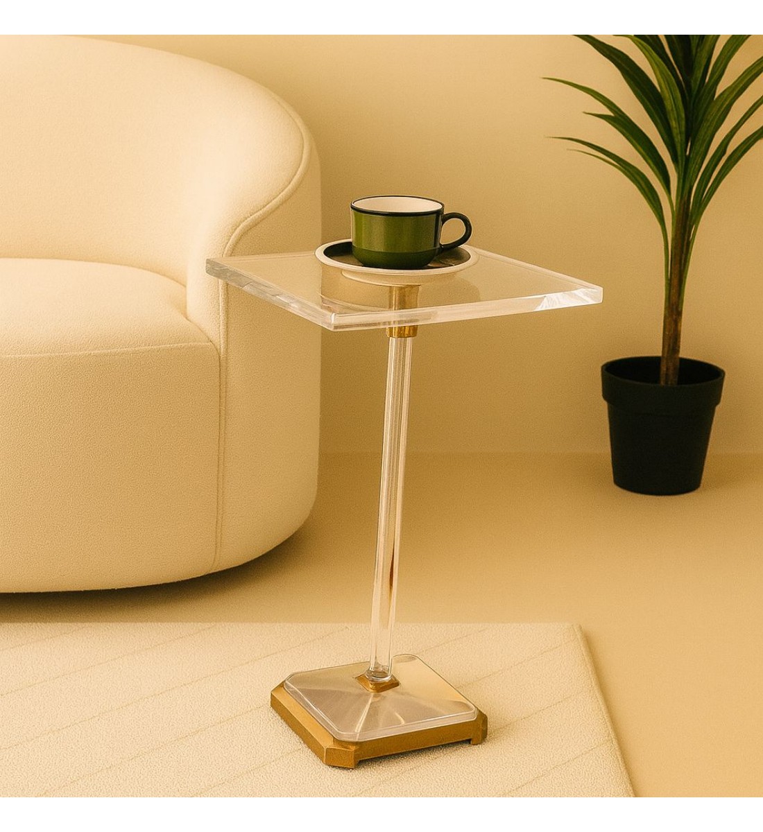  طاولة جانبية فاخرة بتصميم عصري أنيق 35×35×57سم 