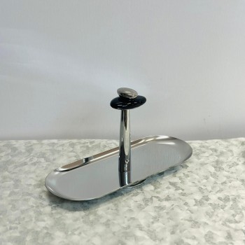 صحن تقديم معدني فاخر بتصميم مستطيل أنيق ولمسات عصرية لامعة،30×12×19سم 