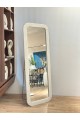 مرآة أرضية أنيقة بتصميم عصري فريد، بإطار منحنٍ بلون بيج ناعم165×65سم 
