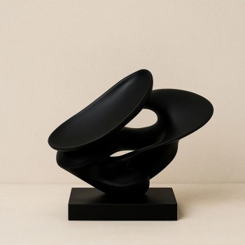 مجسّم ديكوري بتصميم عصري بسيط يجمع بين الانسيابية والأناقة، 33×38×15سم